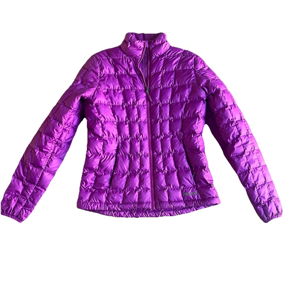Marmot Jacket Womens Med Magenta 700 Fill Down Puffer Quilted Packable Full Zip